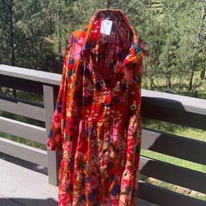 Hayden Red and Pink Floral Jacket